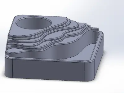 terrain pattern vase 3D print model