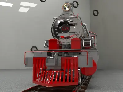 Little River Railroad 126 steam locomotive train Free 3D model