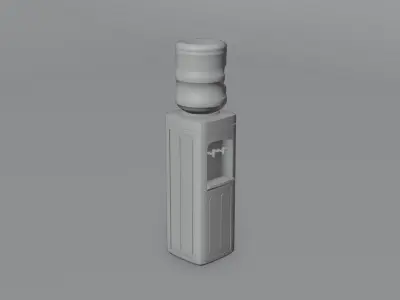 Water Dispenser 4K and 2K Low-poly 3D model