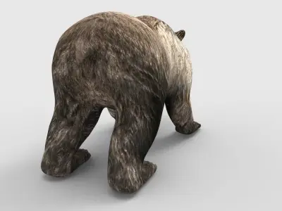 Bear Rigged 3D Models game ready  Low-poly 3D model