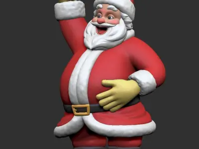 Santa Claus - Hello wave hand 3D print model