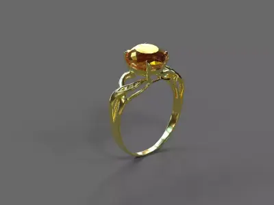 High-Quality 3D Ring Model Low-poly 3D model 23