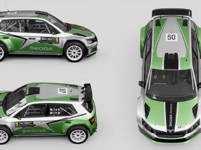 WRC Skoda Fabia 3D model