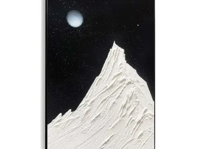 Plaster Two Photo Frame 498 Low-poly 3D model