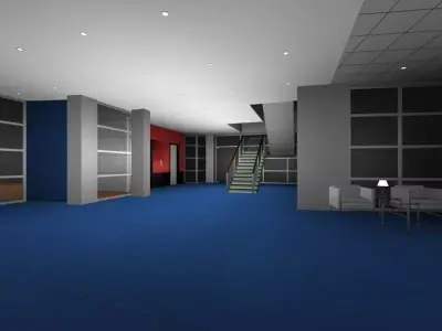 Luxury architectural Hall Lobby 3D model