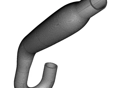 Titanium Bike Exhaust Pipe 3D model