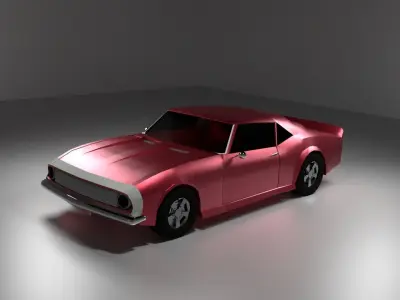 Chevrolet Camaro SS 1969 - Low poly car Low-poly 3D model