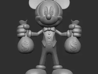 Mickey Mouse dollar 3D print model