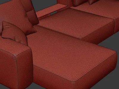 Saba Italia - My Taos Modular Sofa Collection 3D model