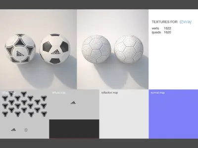 Soccerball two soccer balls 3D model