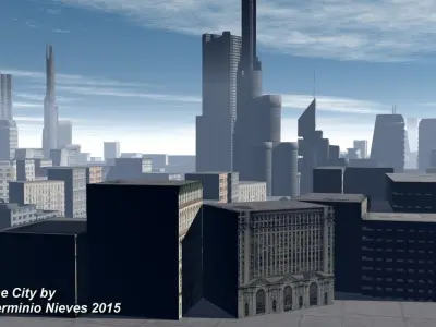 gbdfsgdnj city Free low-poly 3D model