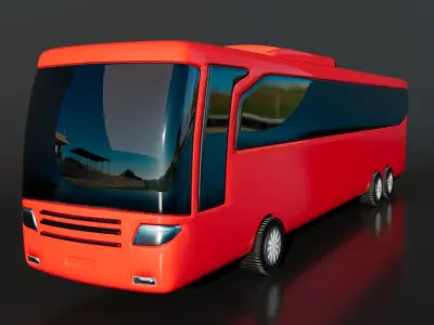 Toy Bus Free 3D model