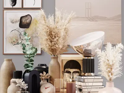 Decor Set 039 Low-poly 3D model