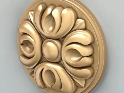 Round rosette 040 3D model