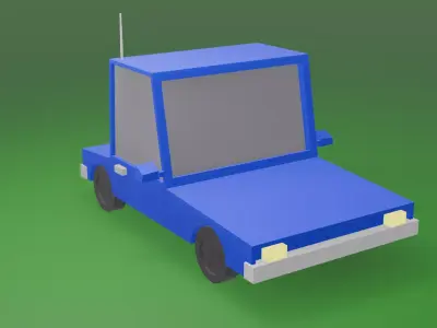 Low Poly Car Low-poly 3D model