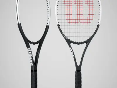 Wilson Pro Staff RF97 Autograph Original and Ball 3D Model Pack