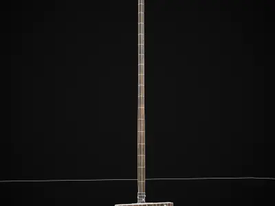 Vintage Iron Rake Low-poly 3D model