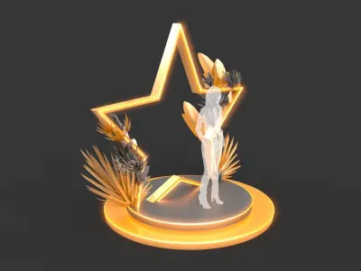 Empty Frame Back - Photocall 3 3D model