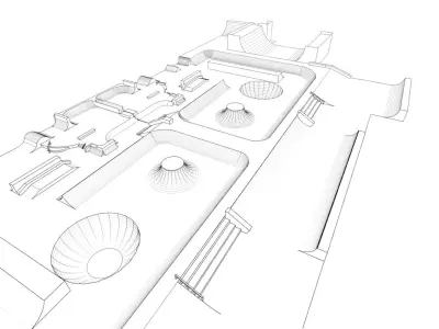 Skatepark-Skate Park PACK 3D model