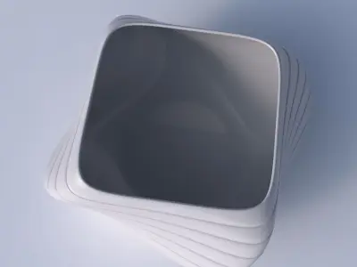 Bowl helix with smooth horizontal dents 3D print model