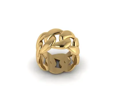 Cuban chain ring famous design 3D print model