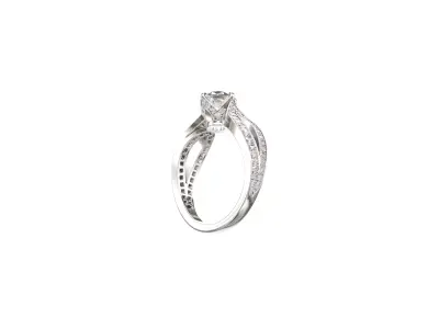 BOUCHERON - PONT DE PARIS - SOLITAIRE RING 3D print model