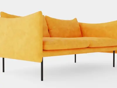 Fogia Tiki 2-Seater Sofa Low-poly 3D model