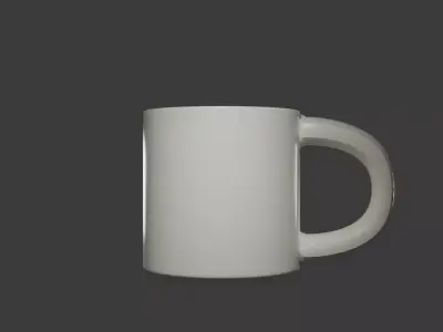 Minimalist Ceramic Mug for Kitchen Free 3D model