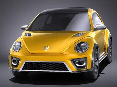Volkswagen Beetle Dune Concept 2014 VRAY 3D model