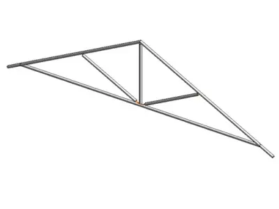 14 Common and Scissors Standard Trusses 3D model