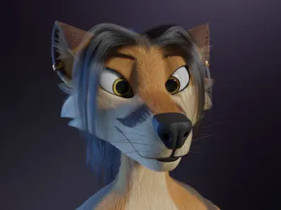 Naomi Anthro Fox 3D model