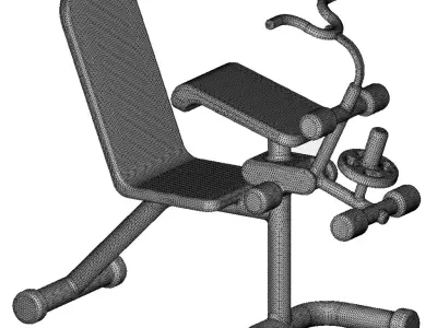 Gym Fitness Weight Bench 3D print model