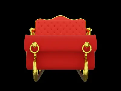 Christmas Santa Sleigh 3D model