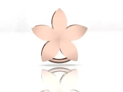 free flower gold Free 3D print model