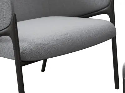 fabric leisure chair Modern 3D model