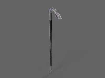 PBR Crowbar V1Black Low-poly 3D model