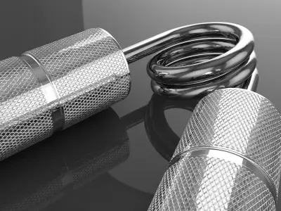 3D Steel Hand Gripper 3D model