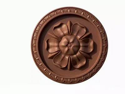 Round rosette 001 23 3D model