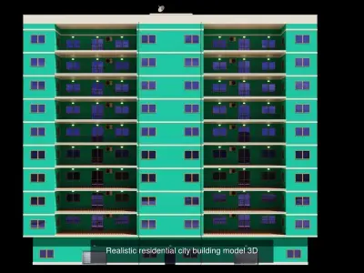 Palace building with solar panels 3D Model Collection