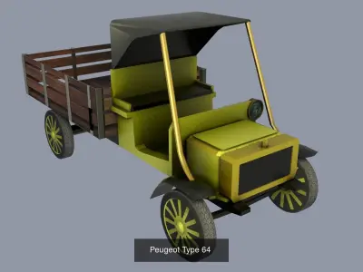 Pre-war French Vehicles Set 3D Model Pack