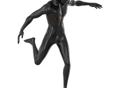 Mannequin soccer player kicks 83 3D model