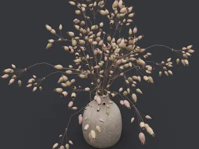 Dried Grass Flowers I 3D model
