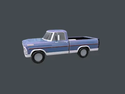 Pickup truck Free low-poly 3D model