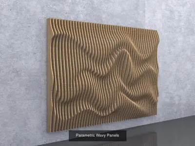 ALL parametric wooden panels 14 MODEL 3D Model Collection