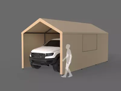Car Tent Garage 3D model