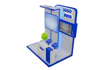  Booth Exhibition Stand a15a 3D model