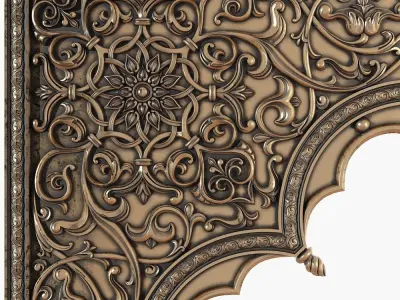 CNC Arabian panel arch 3D model