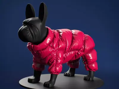 Mondog Down Jacket for a Dog 3D model