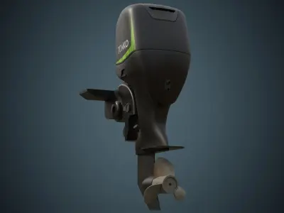 Outboard Motor 1B Low-poly 3D model