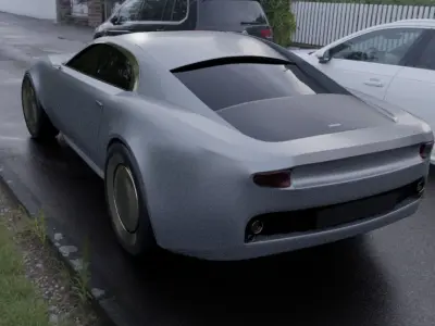 Blender Sports Car - 2-Door Coupe 3D model